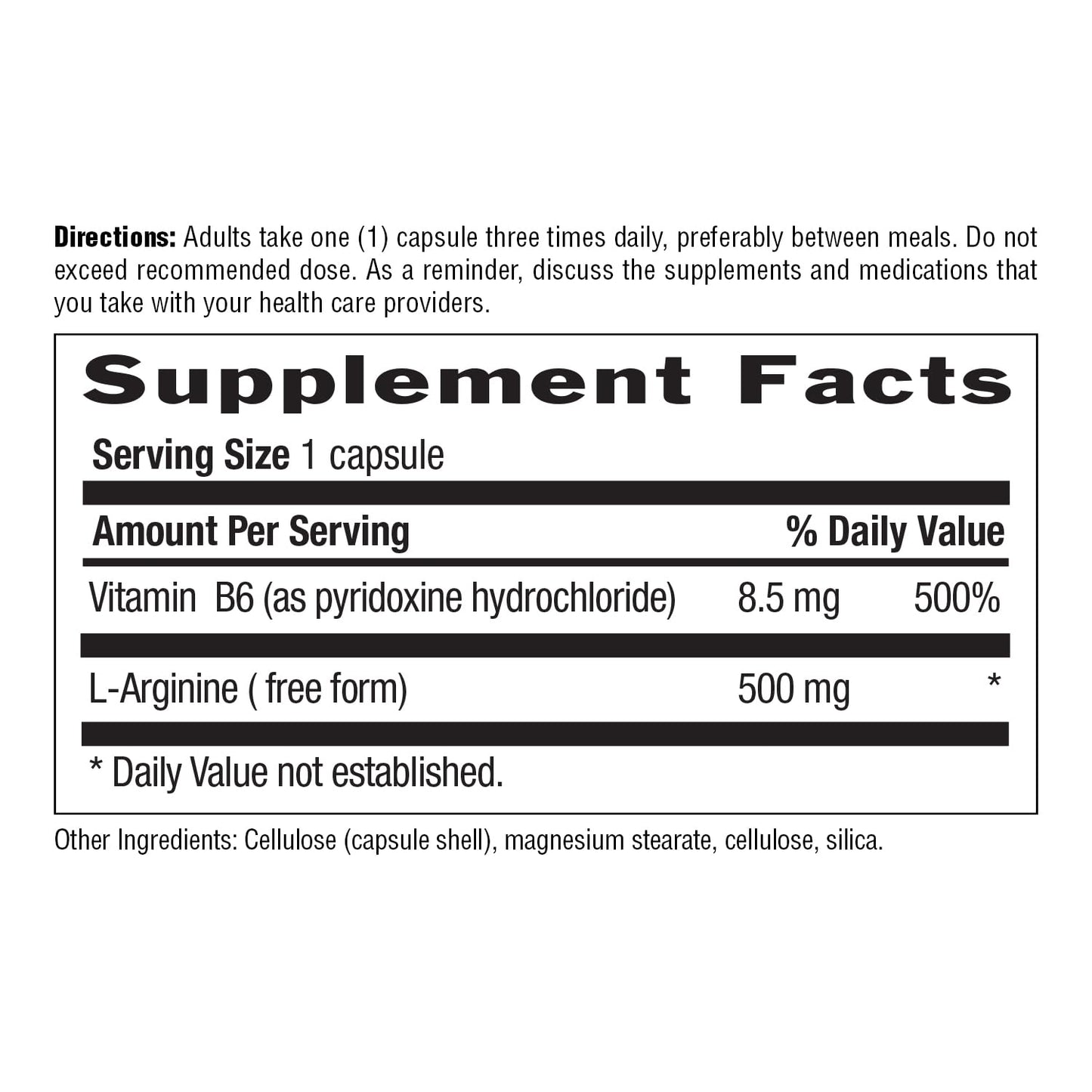 Country Life L-Arginine 500mg Capsules, 100 Count