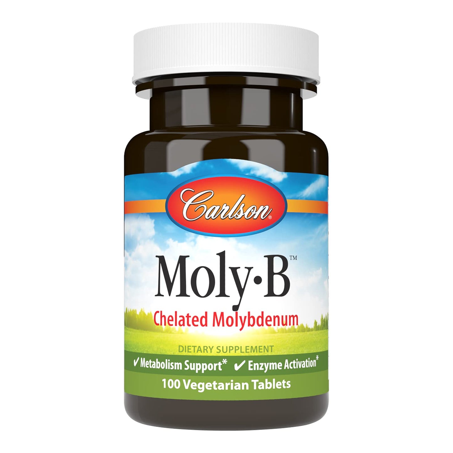 Carlson Moly-B Chelated Molybdenum Metabolism Support and Enzyme Activation Tablet, 100 Tablets