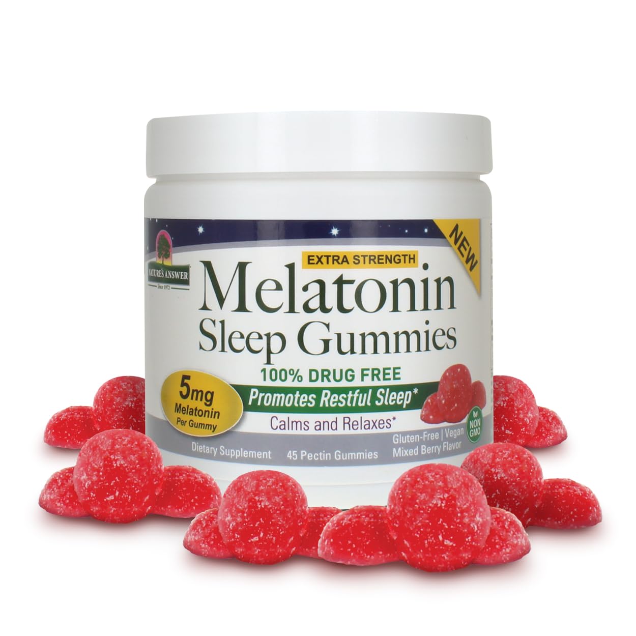 Nature's Answer Melatonin Sleep Gummies 5mg, 45 Gummies, 1 Count