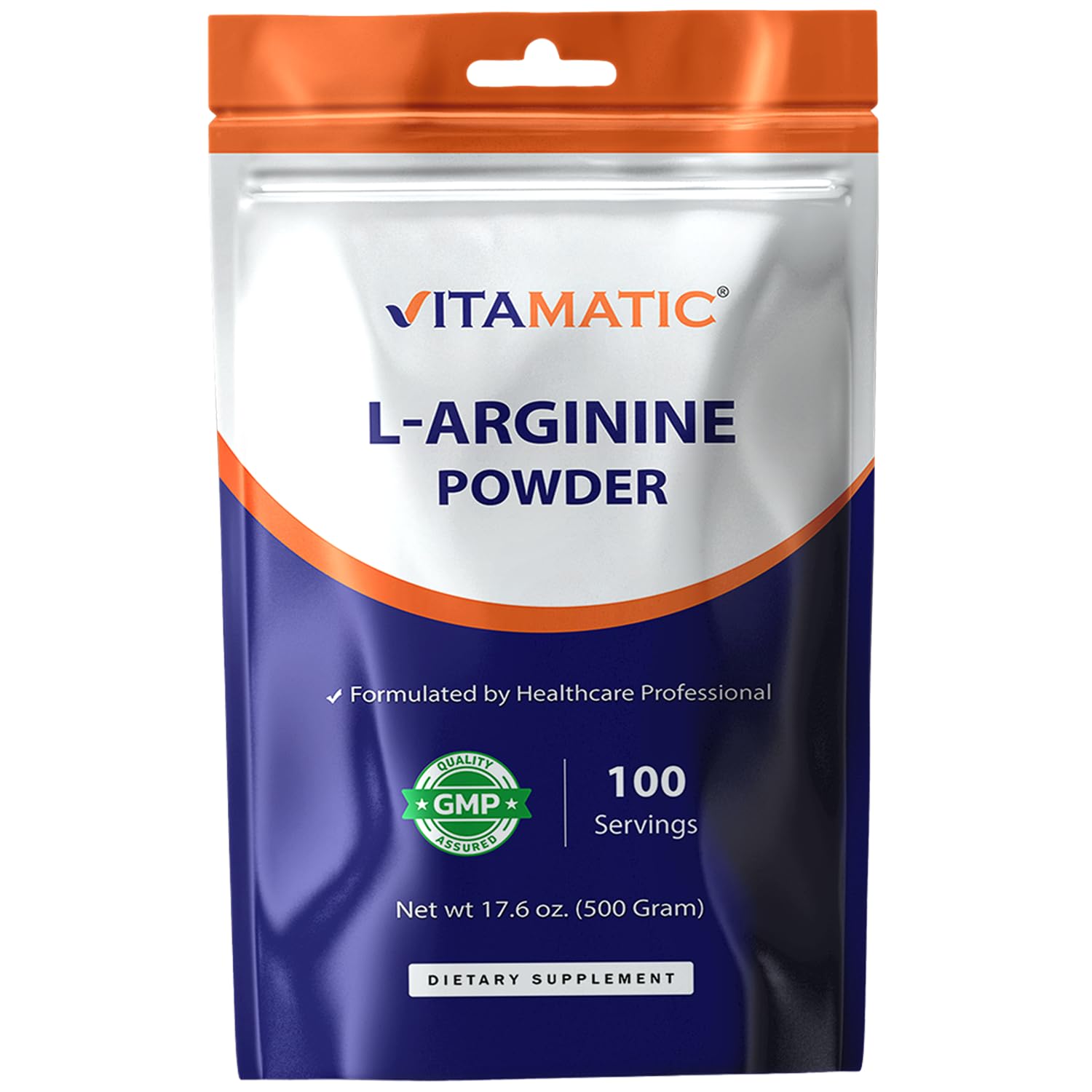 Vitamatic L-Arginine Pure Powder 17.6 oz
