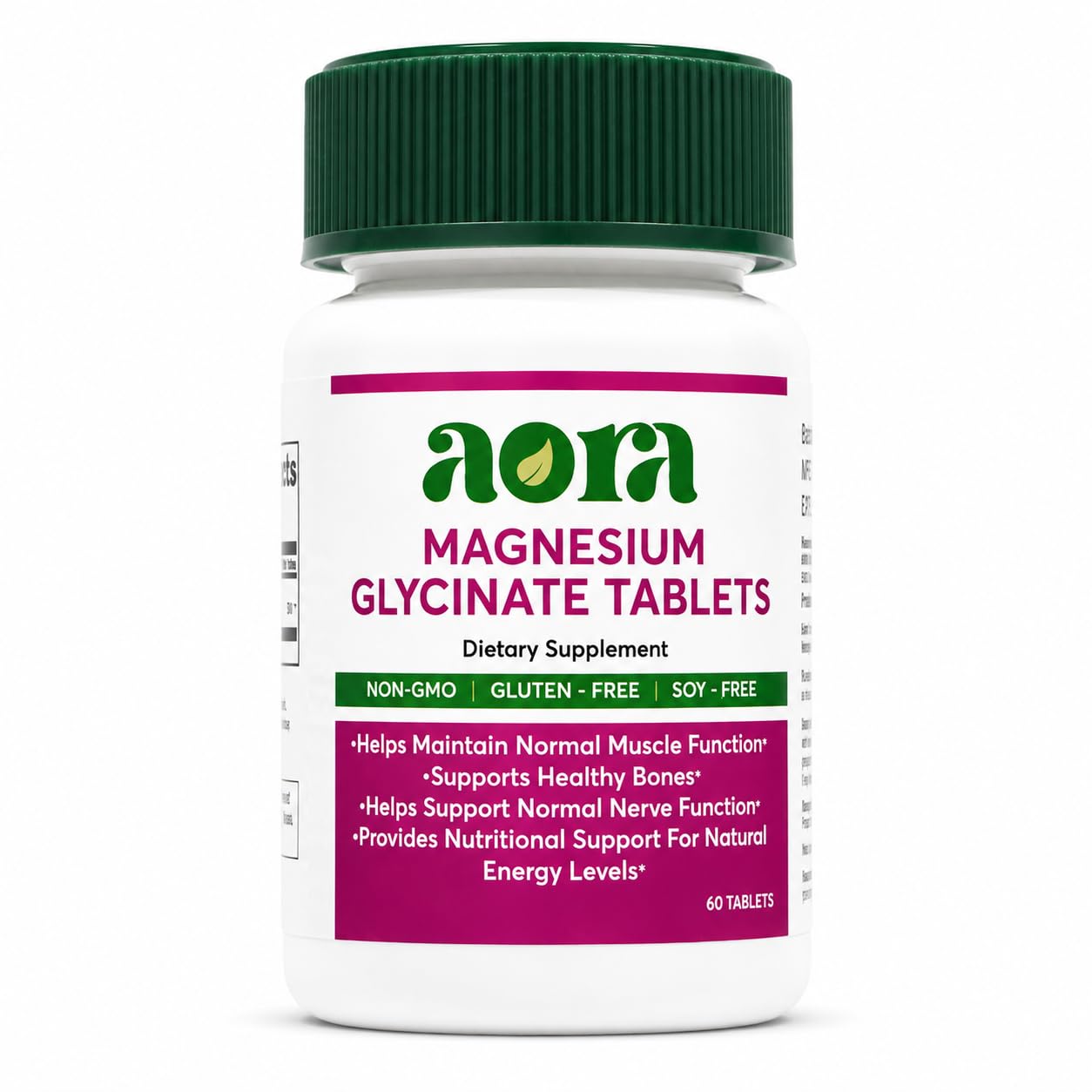Aora Magnesium Glycinate 220 mg Tablet, 60 Count