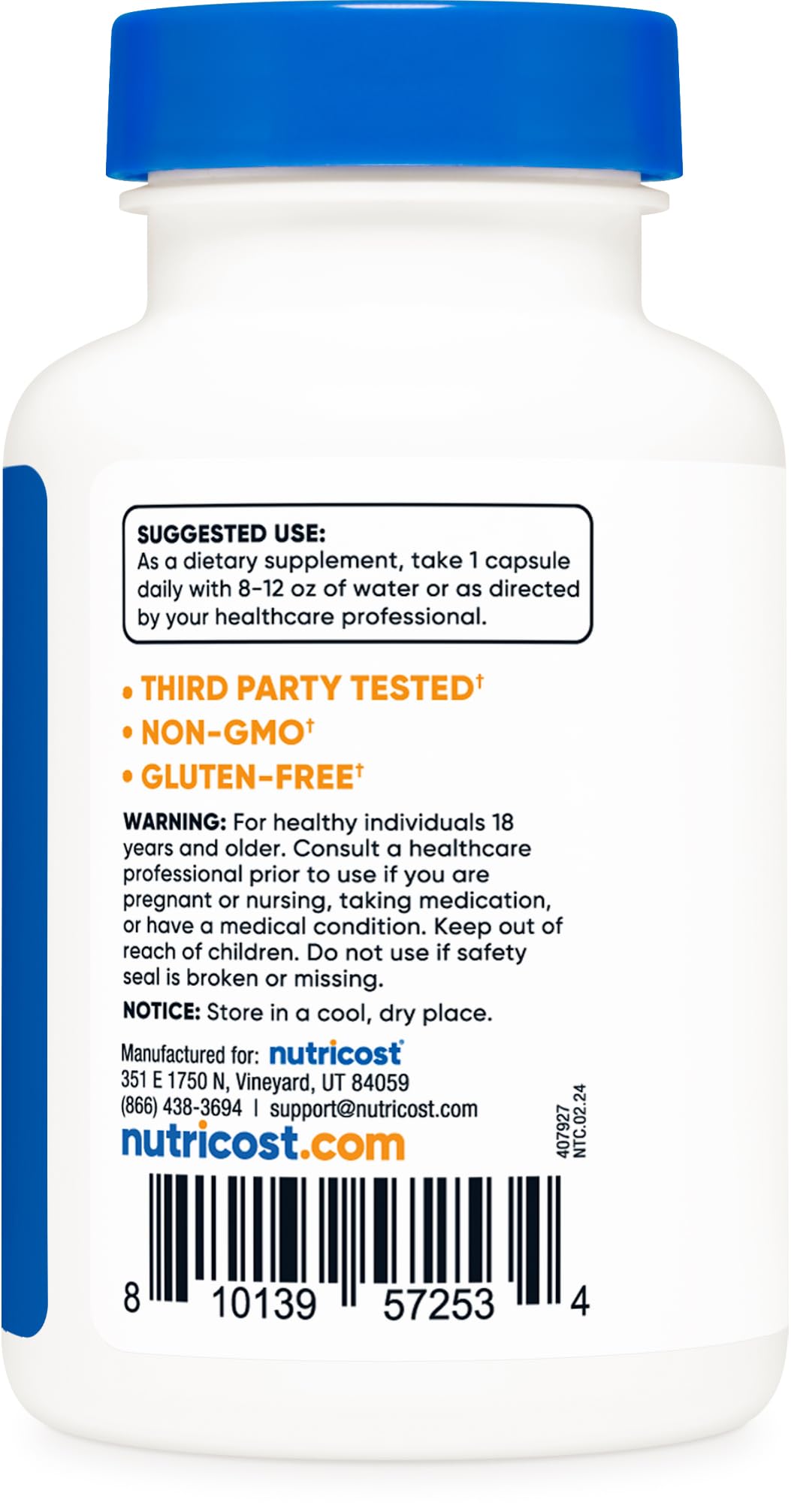 Nutricost Biotin (Vitamin B7) 10,000mcg Capsule, 120 Capsules