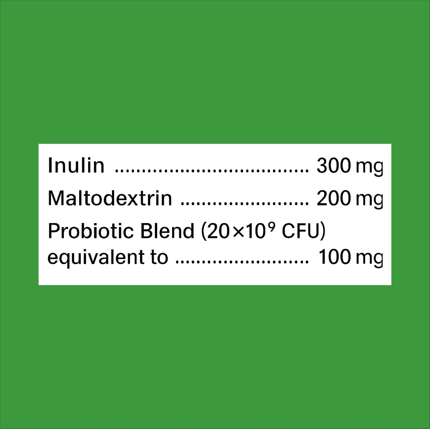 CLÍNICA DR. VEGA Probiotic 20 Billion CFU with Inulin + 20x10 Culture Blend Capsules, 60 Count