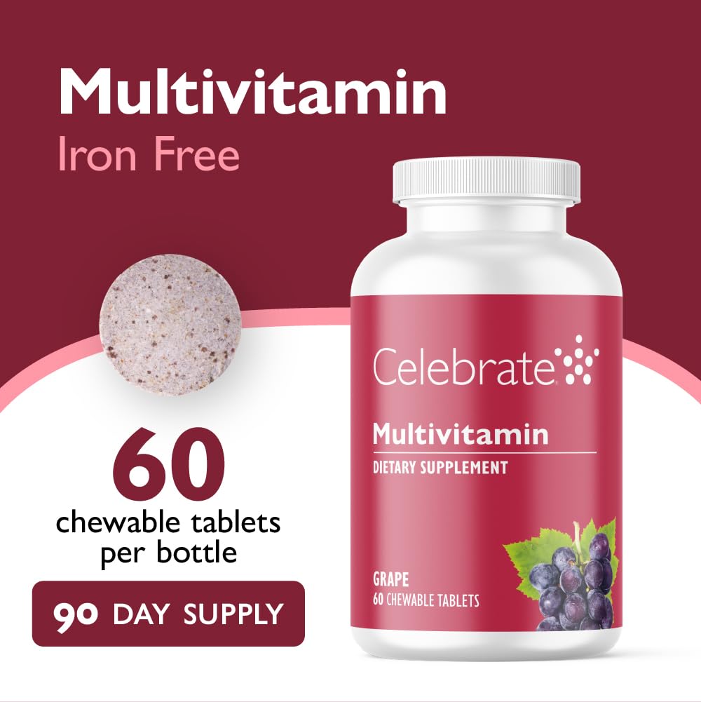 Celebrate Bariatric Supplements Bariatric Multivitamin Chewable Tablet, 180 Tablets
