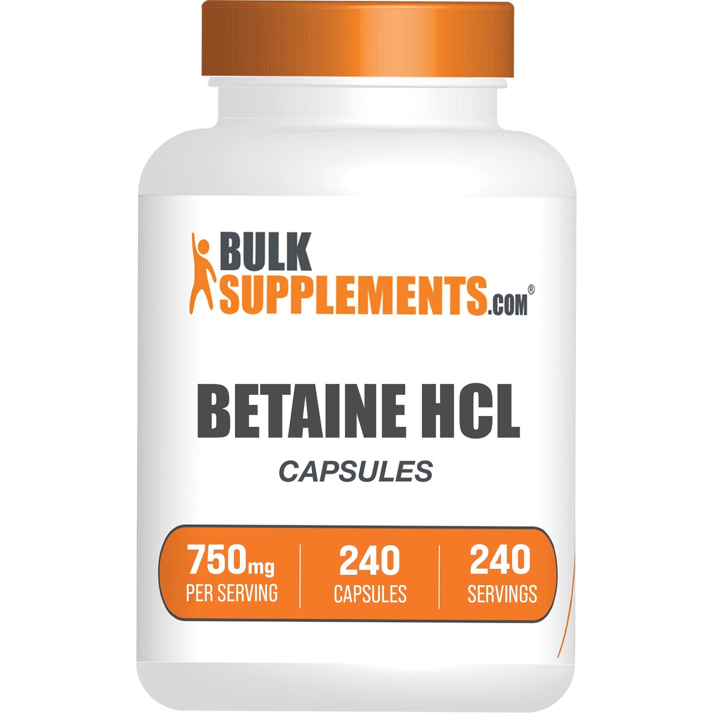BulkSupplements Betaine HCl 750mg 240 Capsules