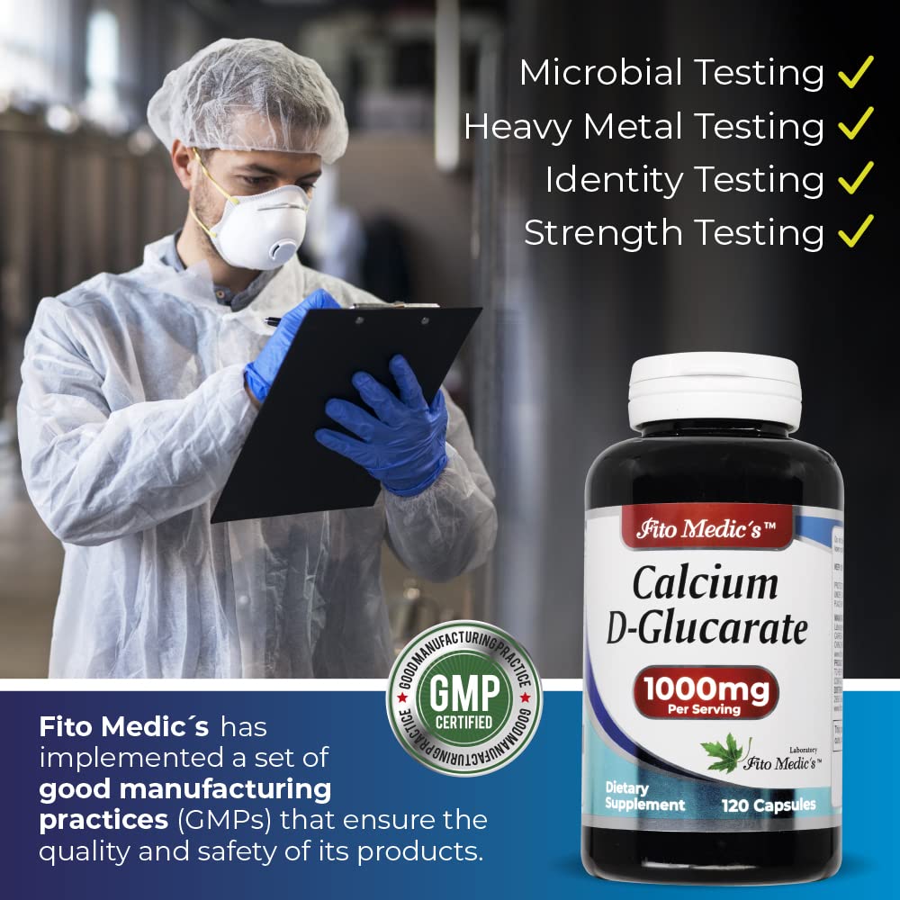 FITO MEDIC'S Calcium d-glucarate 1000mg Capsule, 120 Count