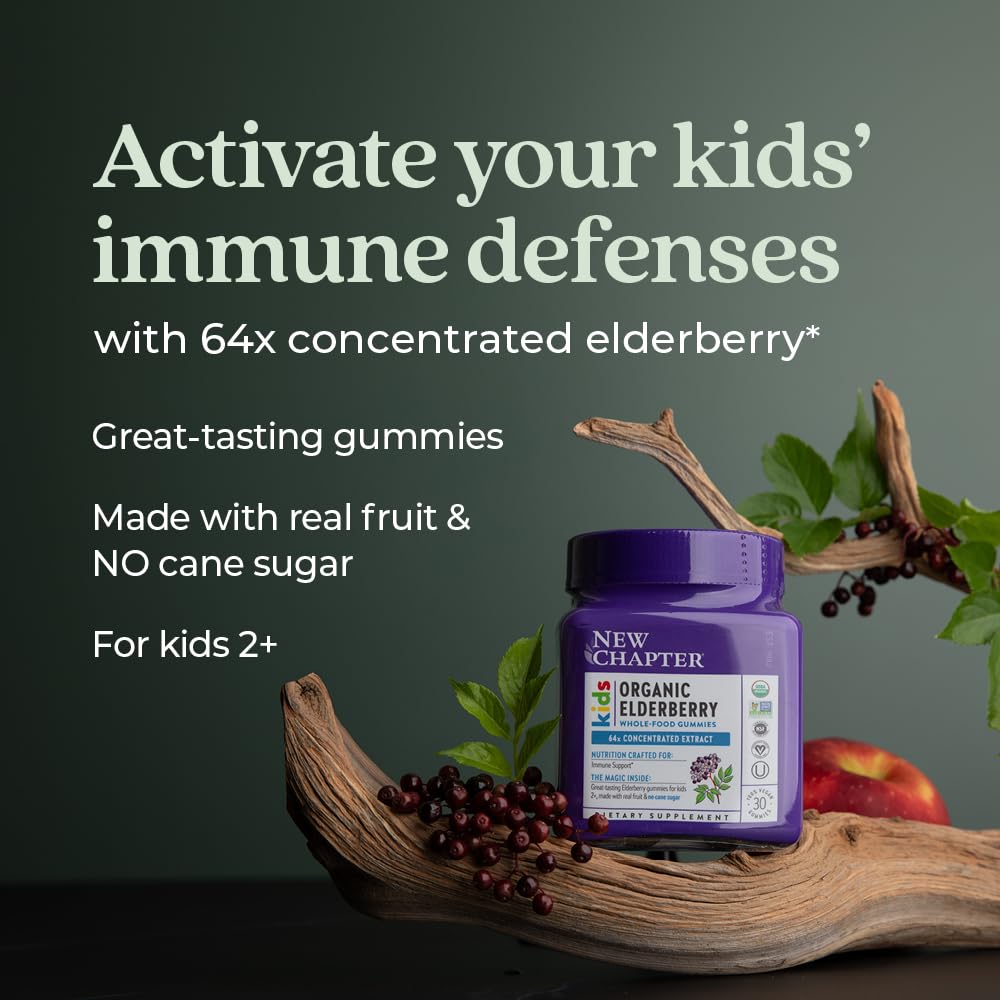 New Chapter Elderberry Gummies for Kids 2+ 30 Gummies