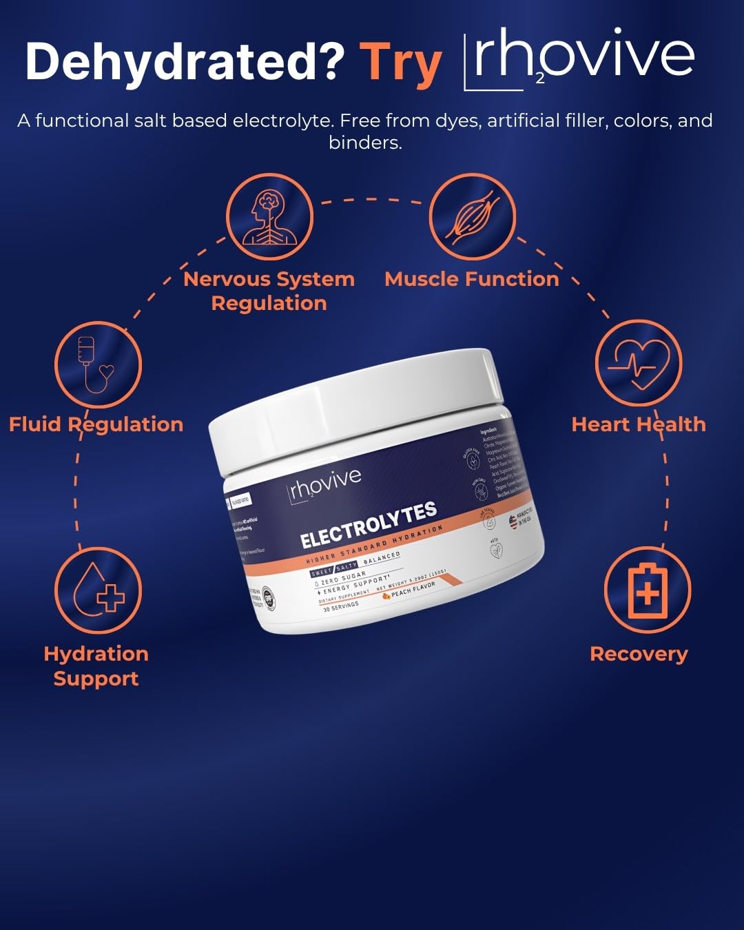 Rhovive Electrolyte Powder, 5.29 Ounce