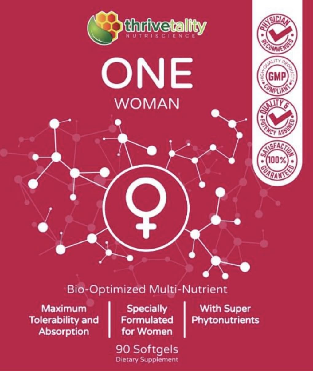 Thrivetality Nutriscience ONE Woman Bio-Optimized Multi-Nutrient Softgel, 90 Count