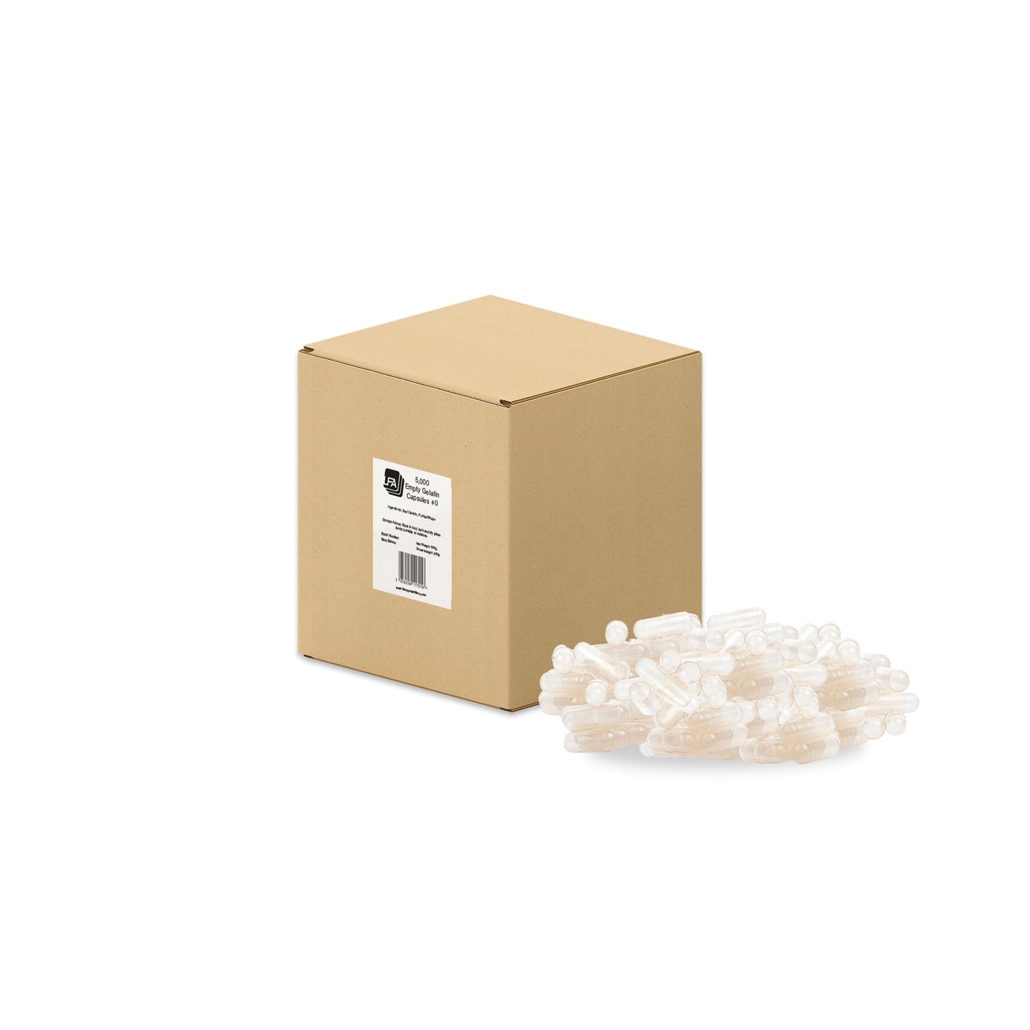 LFA Tablet Presses Empty Gelatin Capsules Size 0, 5000 Count Capsules