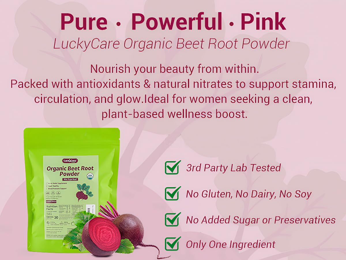 Luckycare Organic Beet Root Powder 13.6 oz