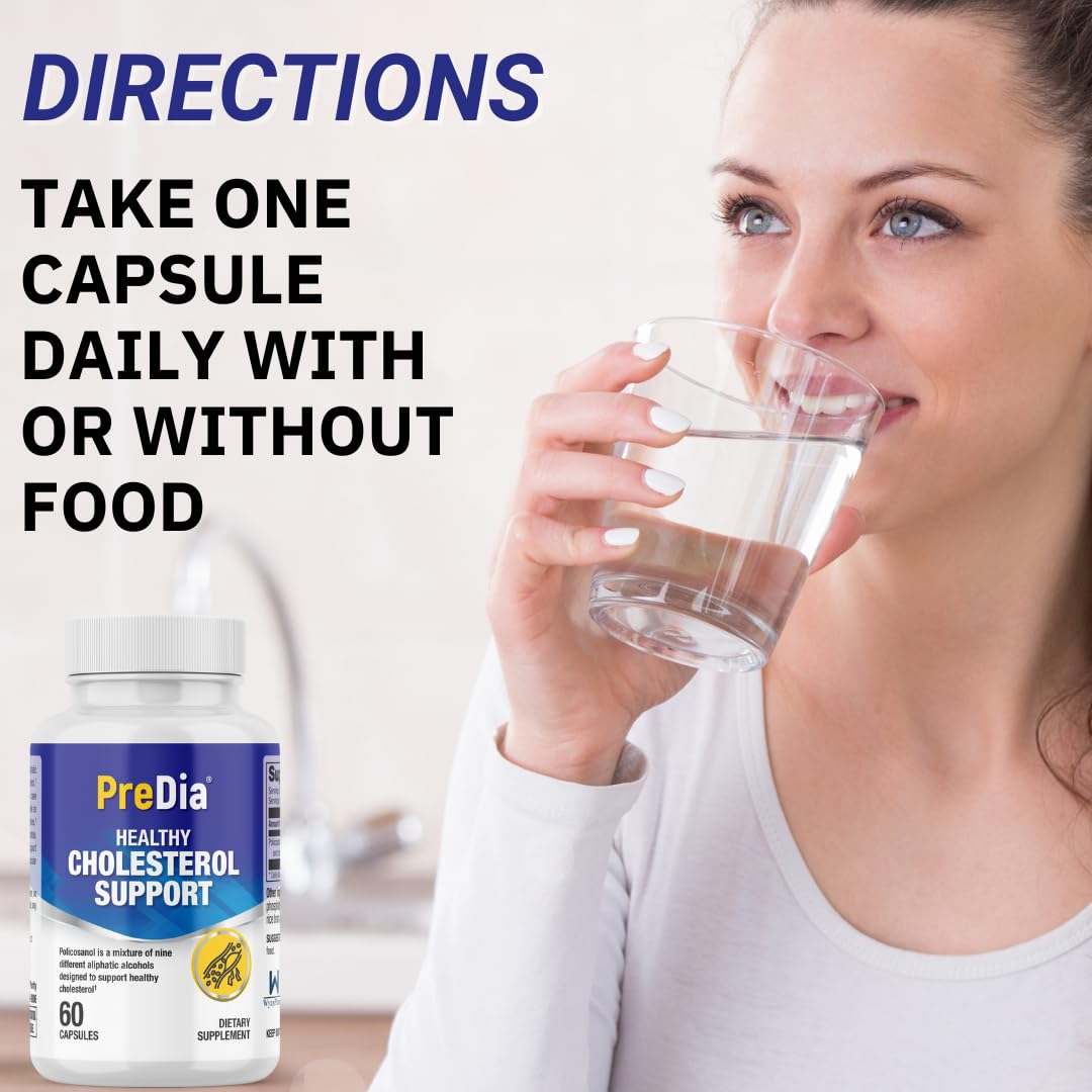 PREDIA Healthy Cholesterol Support Policosanol 20 mg Capsule, 1 Count