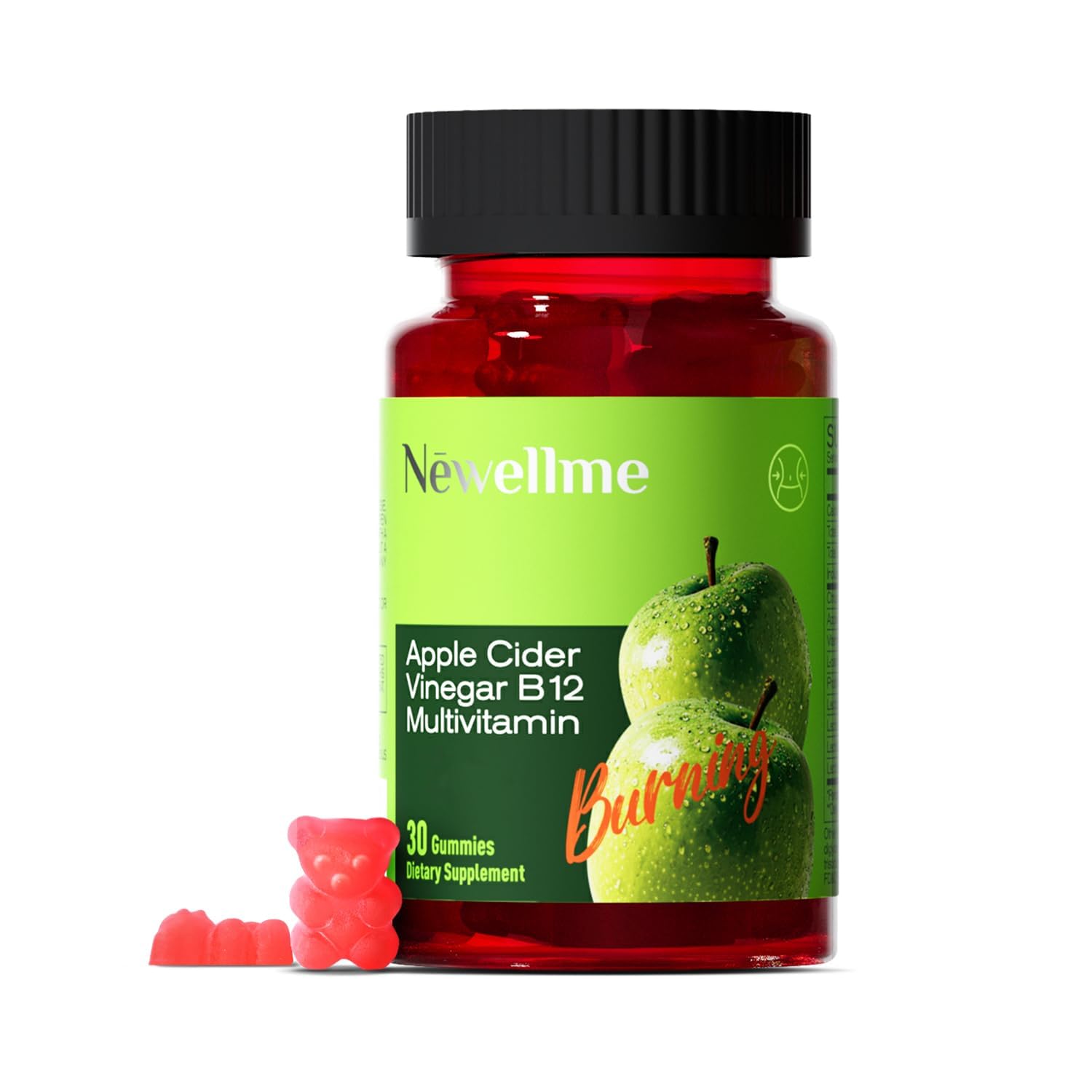 Montue Apple Cider Vinegar B12 Multivitamin Gummies 30 Count