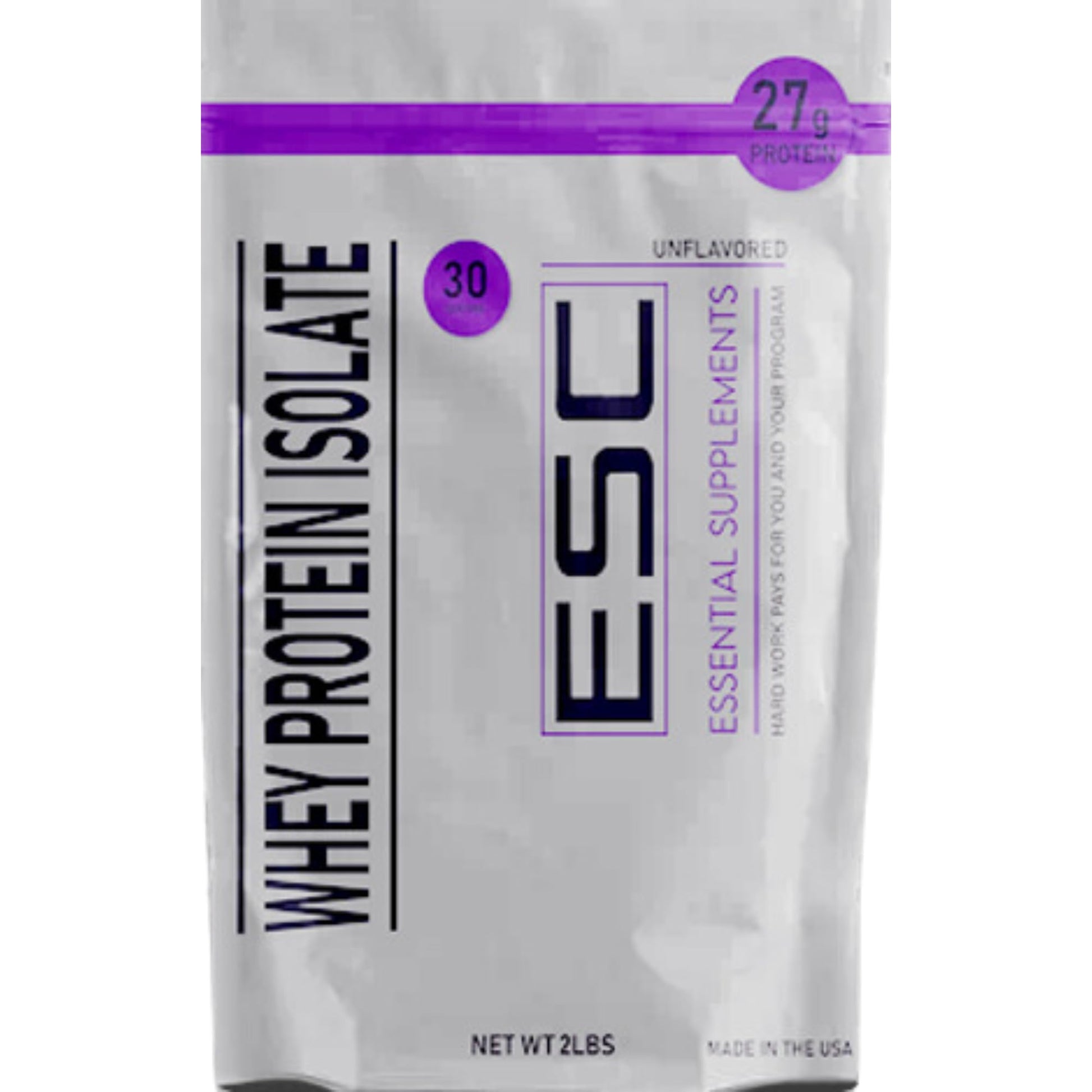 Essential Supplements Company Pure Unflavored Whey Protein Isolate Powder (32 Servings)