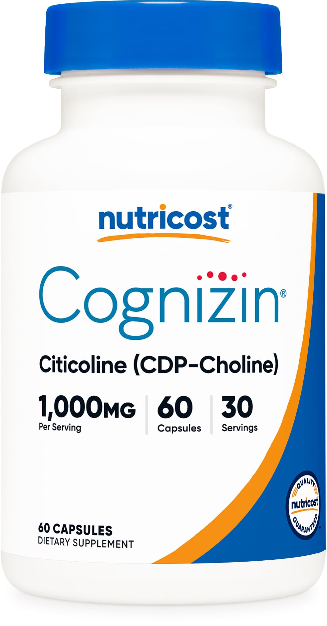 Nutricost Cognizin Citicoline (CDP-Choline) 1000mg Capsule, 60 Count