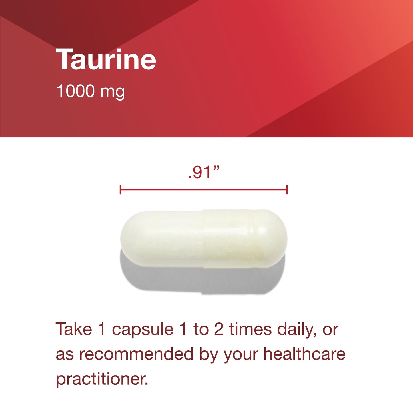 PROTOCOL FOR LIFE BALANCE Taurine 1,000mg - Amino Acid Like - Muscle, Heart, Brain, and Eye Health Capsule 100 Count