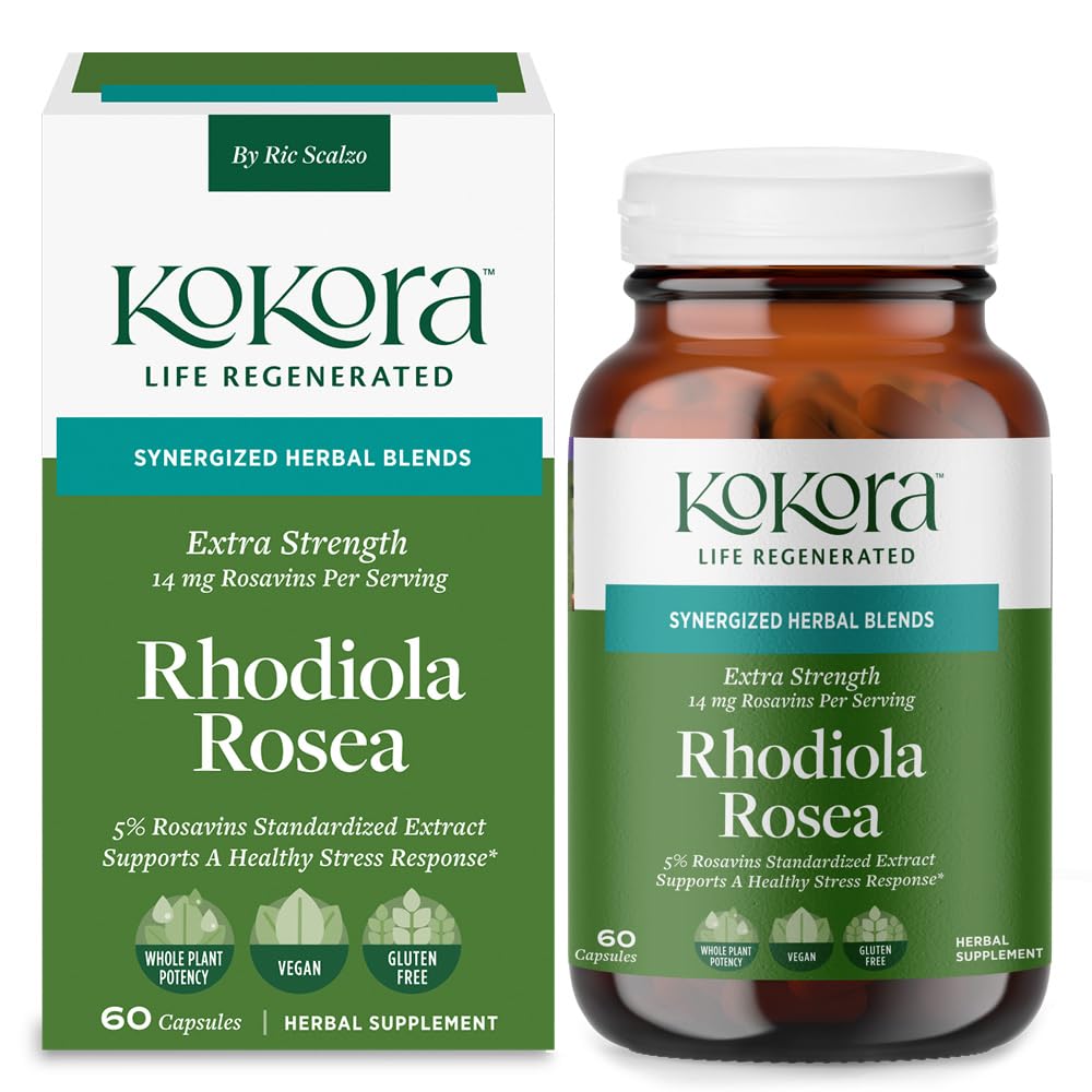 kokora Rhodiola Rosea Extra Strength Capsules 60 Count