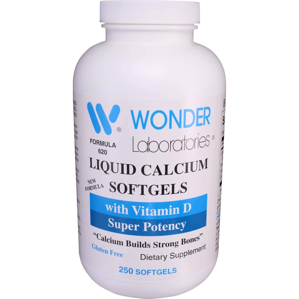 Wonder Laboratories Liquid Calcium Softgels with Vitamin D3 Super Potency Chewable 250