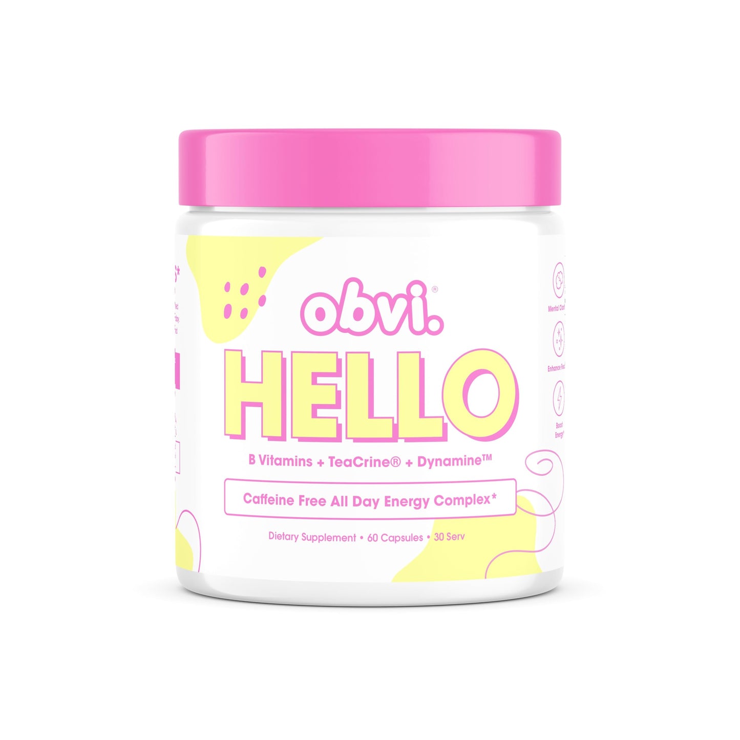 Obvi Hello Energy Capsule, 60 Count