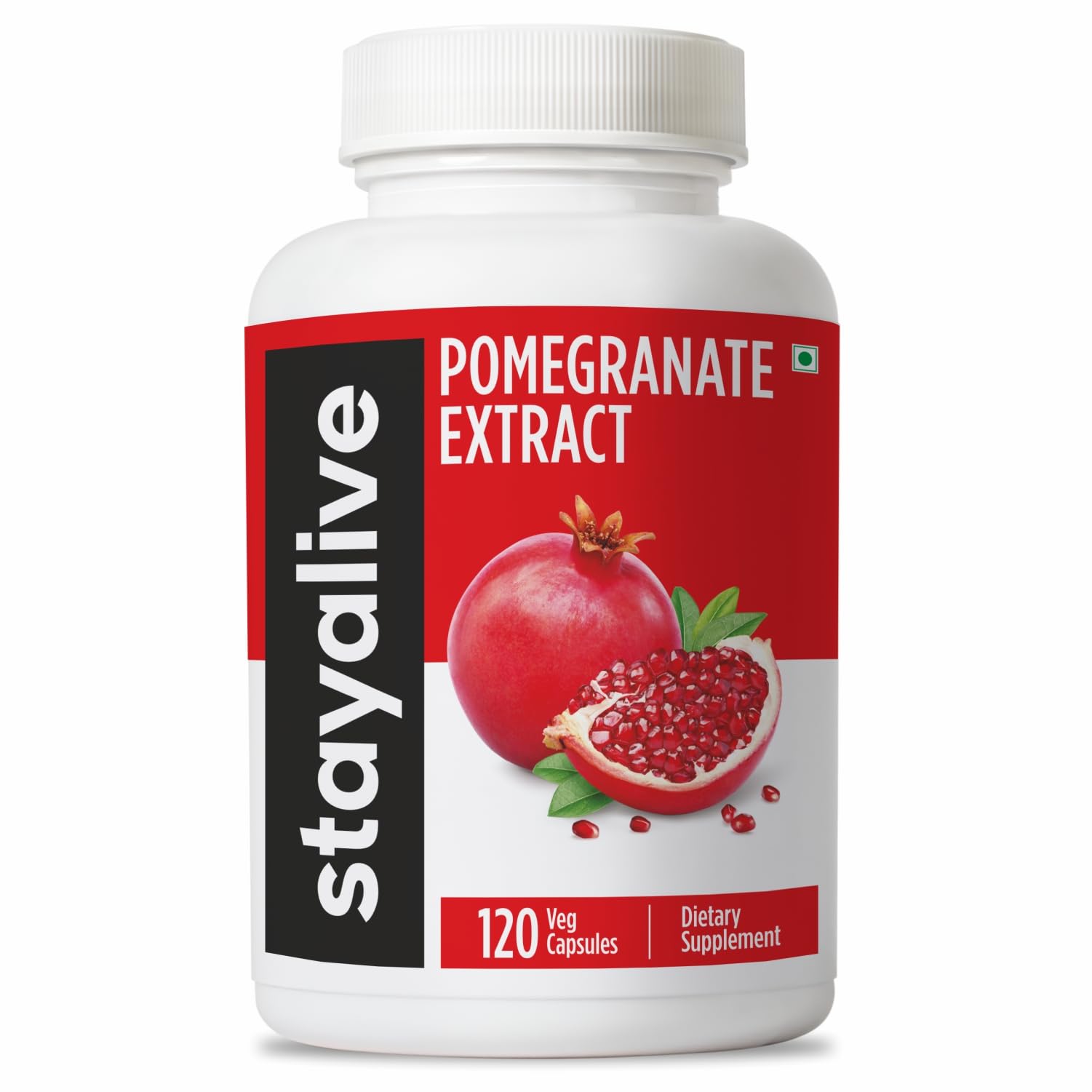 STAY ALIVE Pomegranate Extract Capsules 120 Count