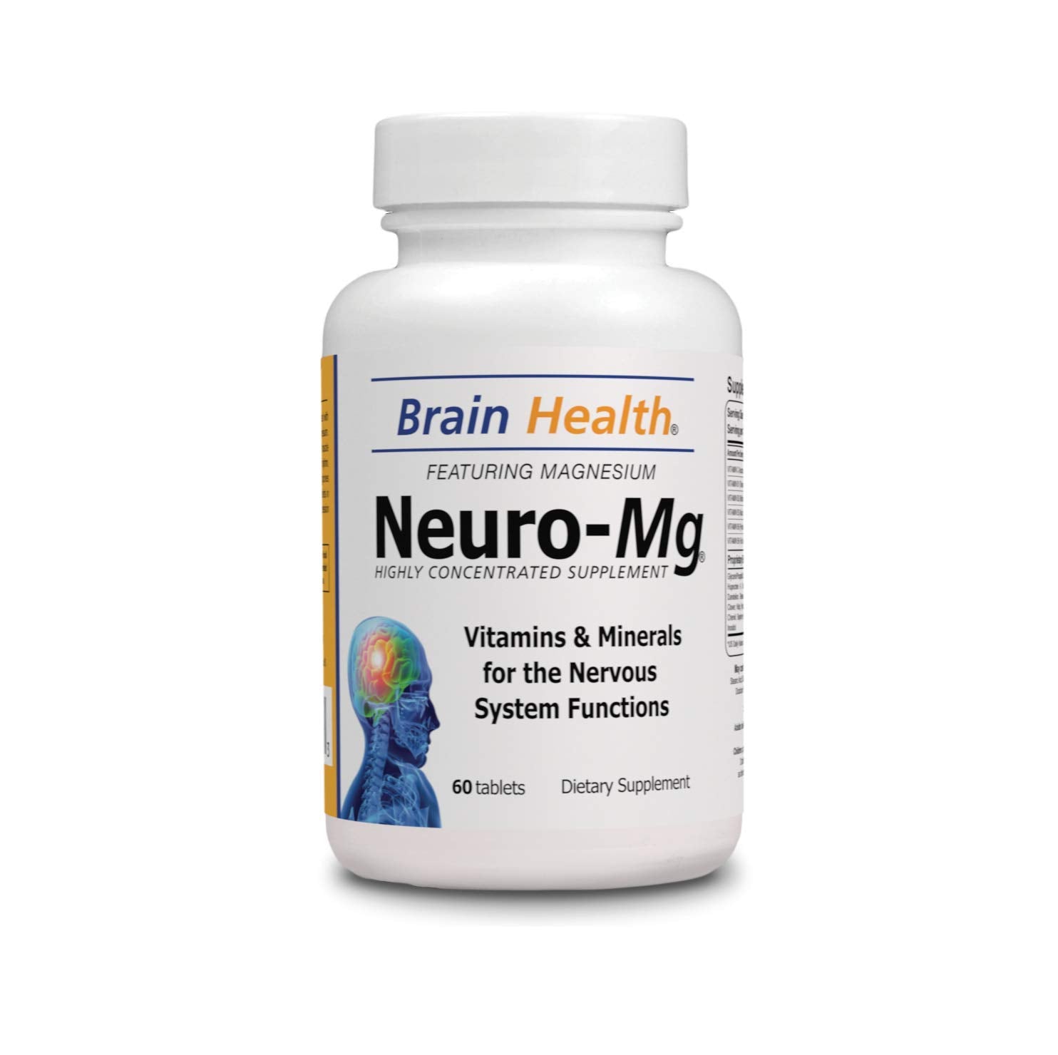Organic Farms Vitamins Brain Health Neuro MG 100% Natural Dietary Supplement Tablet, 60 Tablets