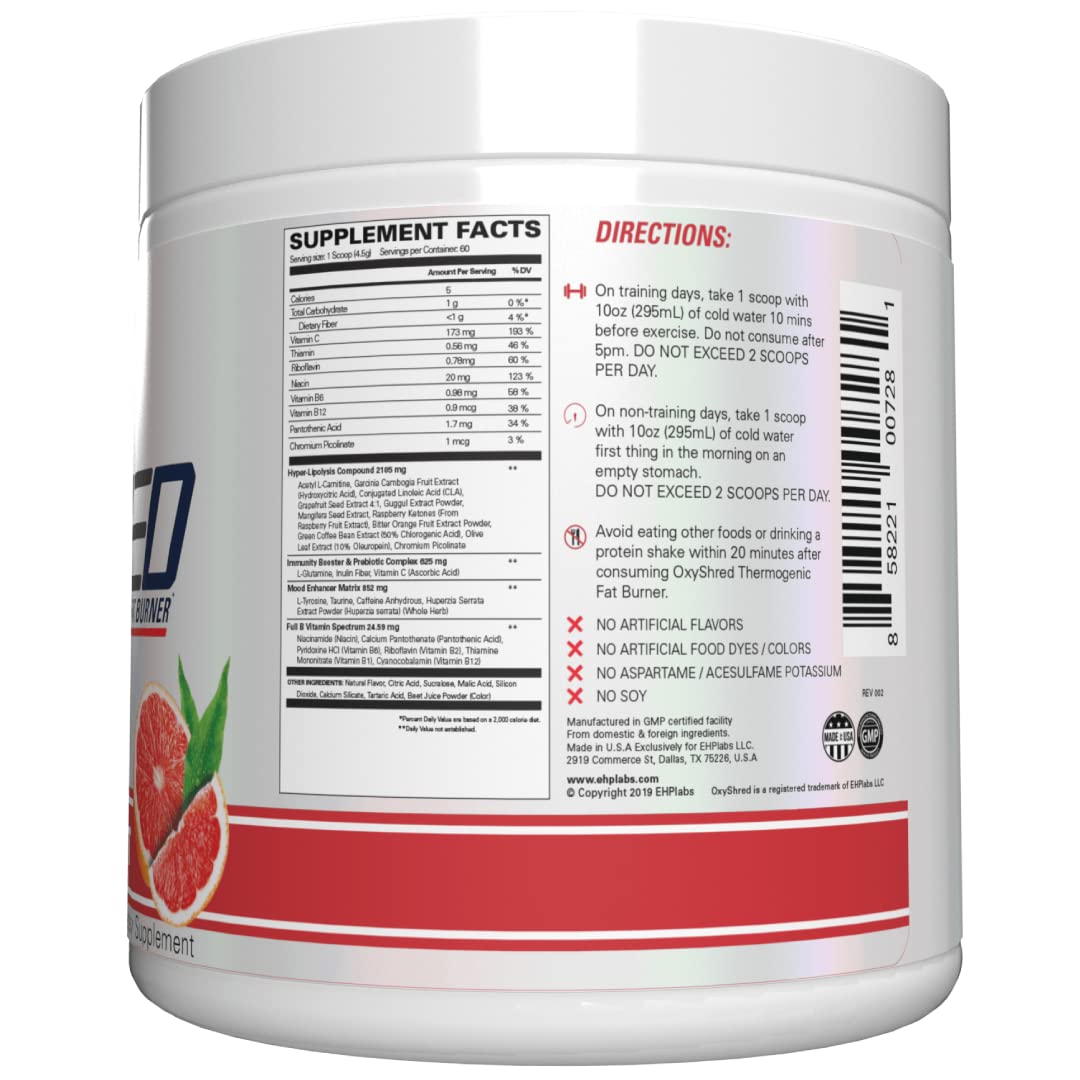 EHP Labs OxyShred Pre Workout Powder 9.7 Ounce