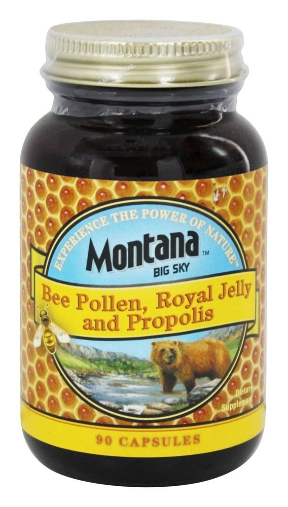 Montana Big Sky Bee Pollen with Royal Jelly & Propolis, 90 Capsules
