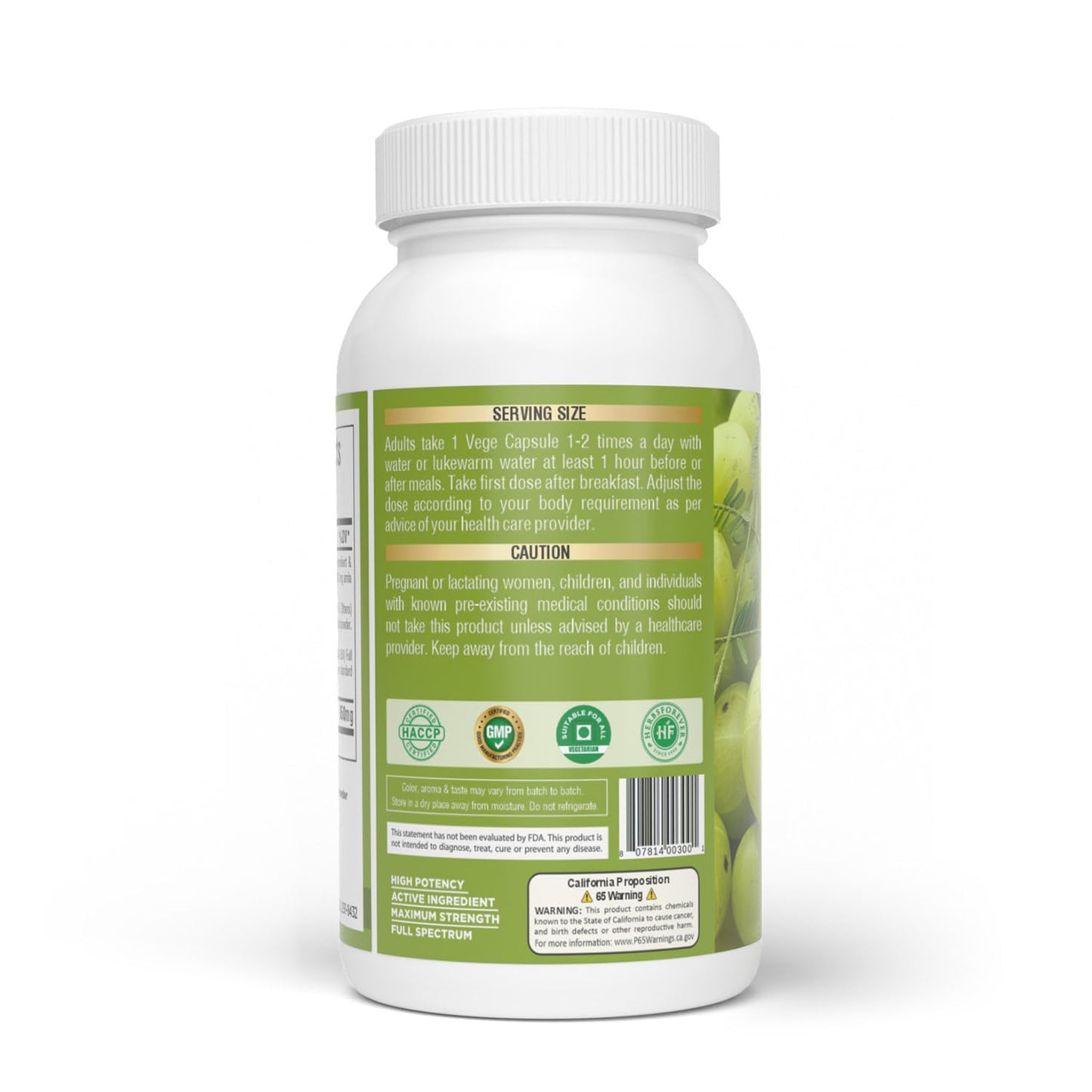 Herbsforever Amla (Indian Gooseberry) Capsules, 60 Count