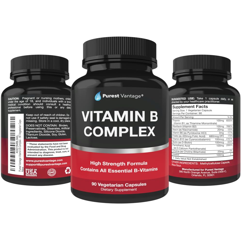 Purest vantage Vitamin B Complex Capsules 90 Capsules