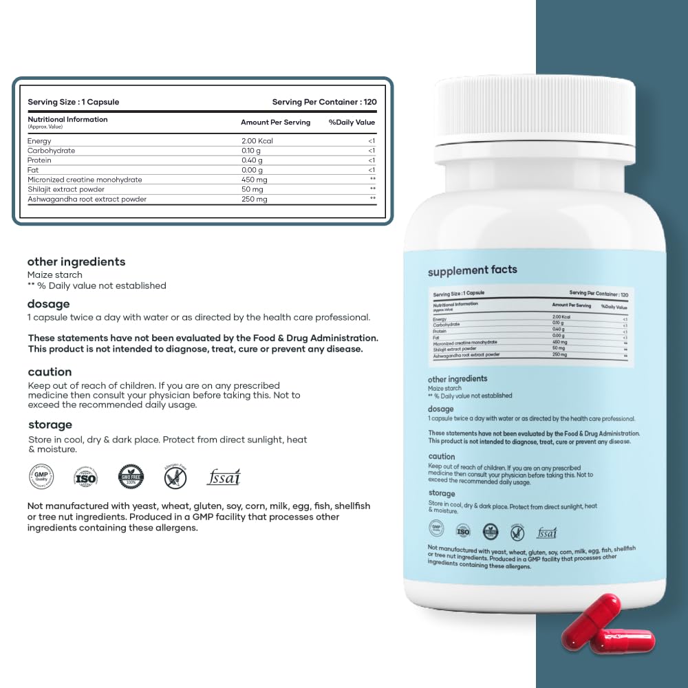Mars by GHC Micronized Creatine Monohydrate Capsules, 2-Pack