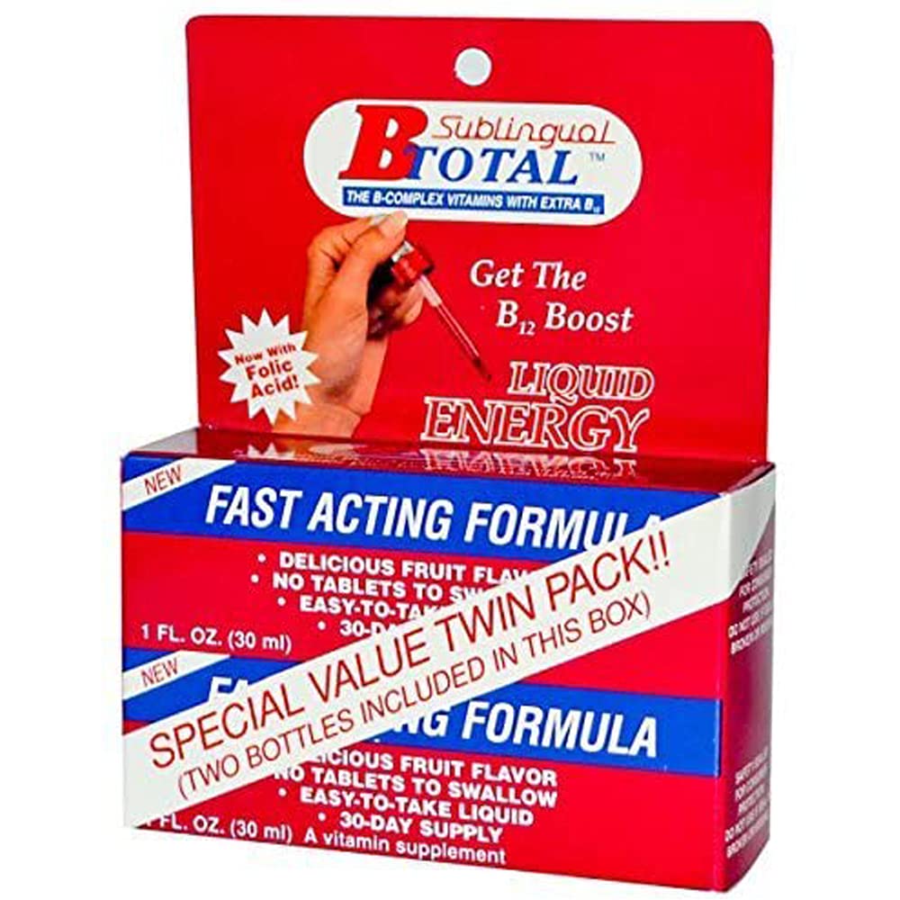 Sublingual B Total Liquid Bottle, 2 Fl Oz, Pack of 2