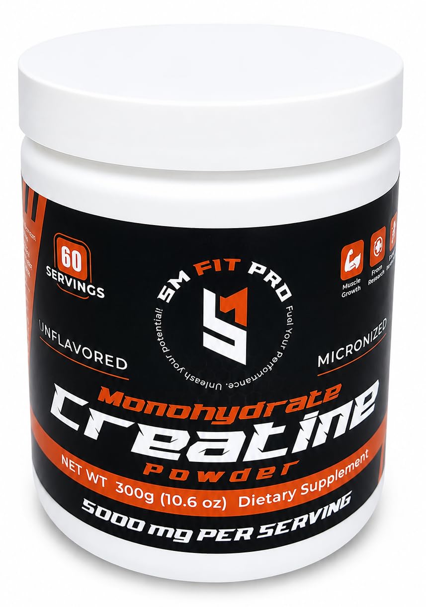 Sm Fit Pro Micronized Creatine Monohydrate Powder, 10.6 oz