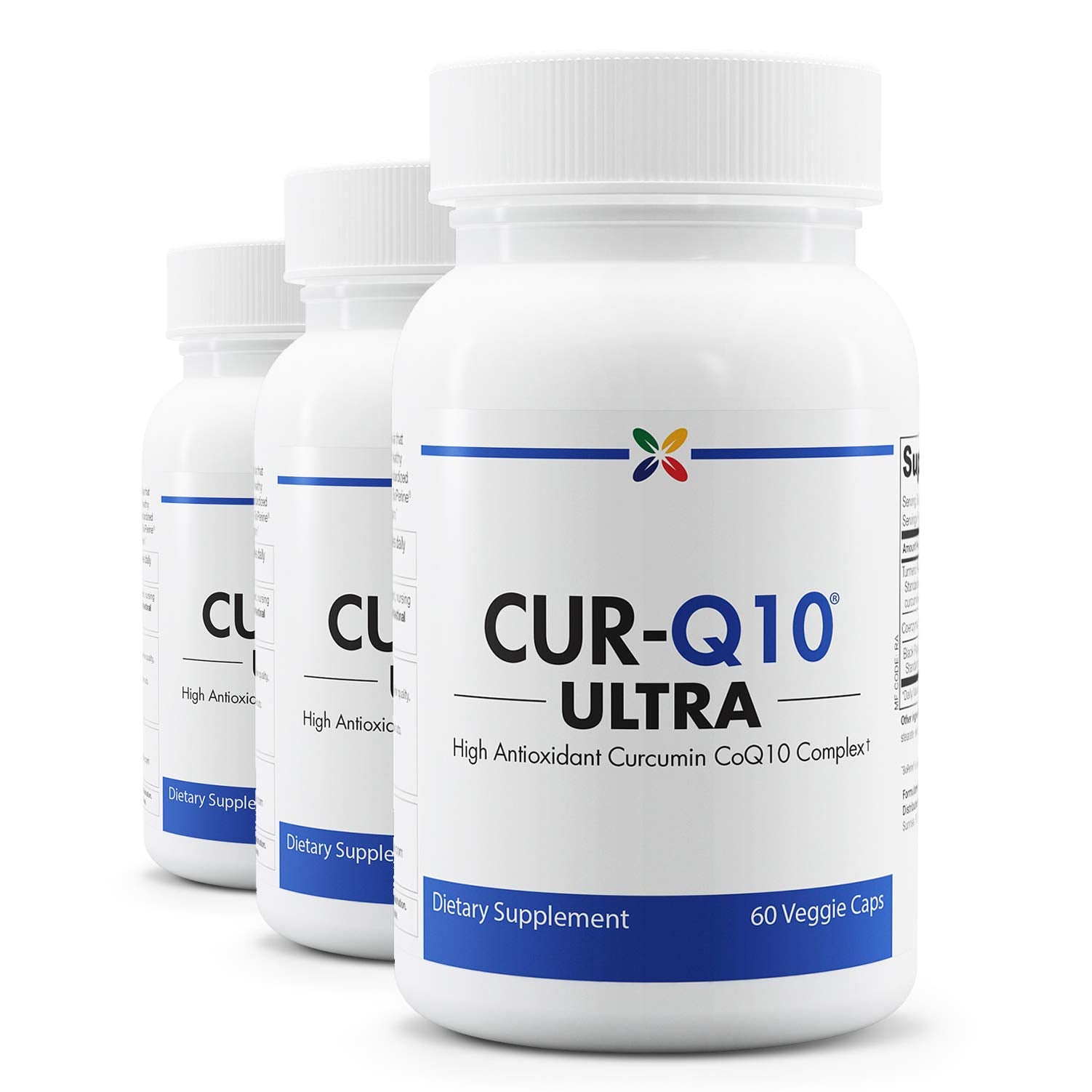 Stop Aging Now CUR-Q10 Ultra Complex Curcumin2K & MAX-Q10 CoQ10 Capsules 180 Count