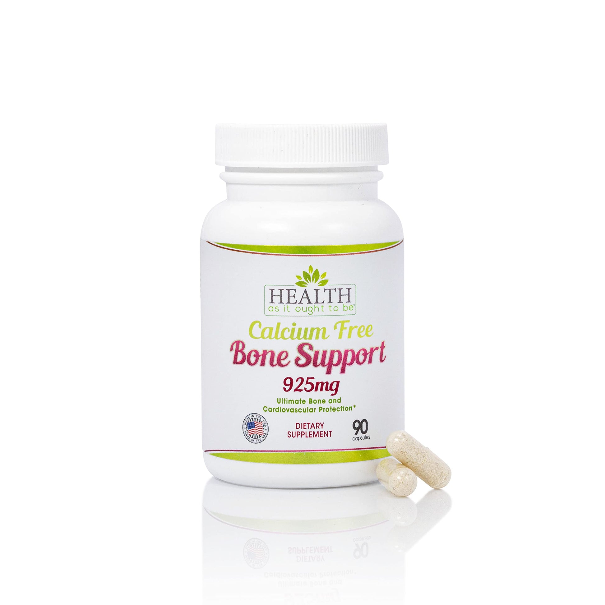 Health As It Ought To Be Calcium Free Bone Support Supplement 90 Capsules