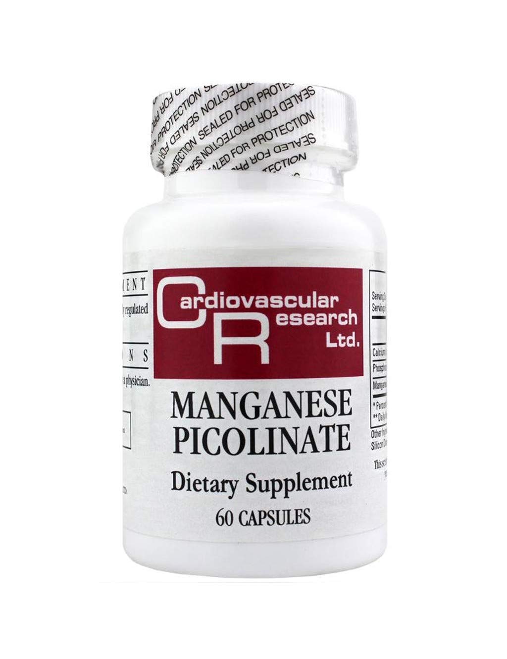 Cardiovascular Research Manganese Picolinate Capsules, 60 Count