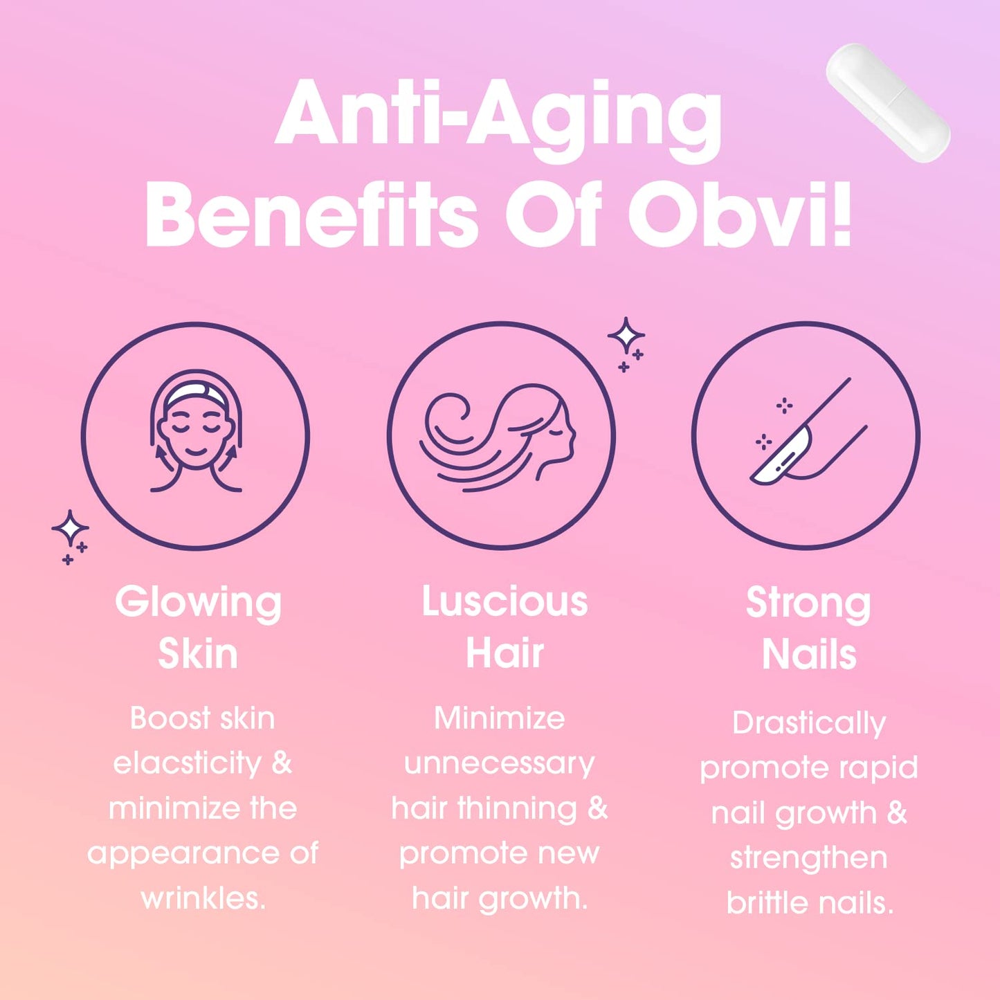 Obvi Multi Collagen Supplement with Hyaluronic Acid 90 Capsules