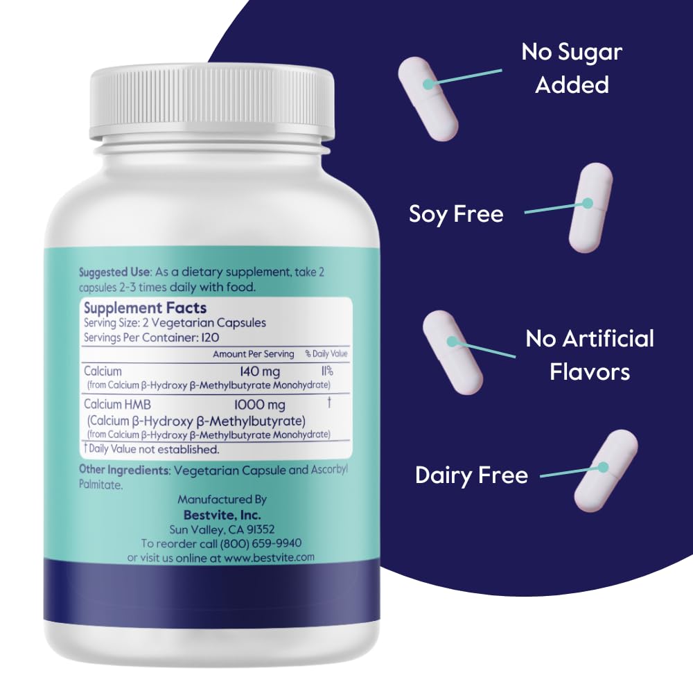 BESTVITE HMB 1000mg Capsule, 240 Count