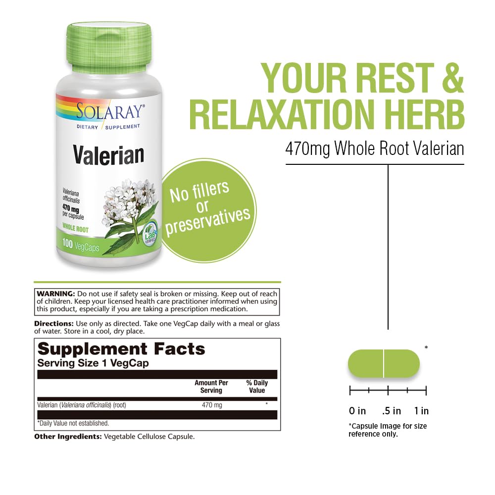 SOLARAY Valerian 470mg VegCap 100