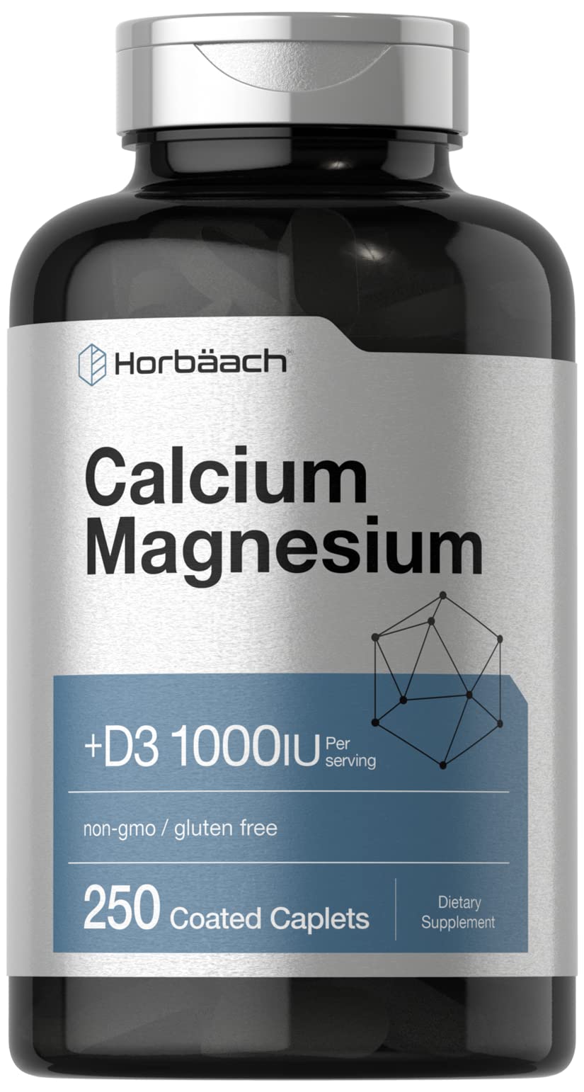 Horbäach Calcium Magnesium Vitamin D3 Caplets 250