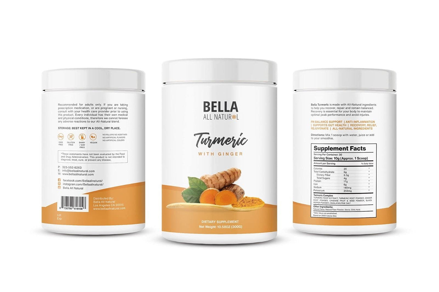 Bella All Natural Turmeric and Ginger Powder 10.5822