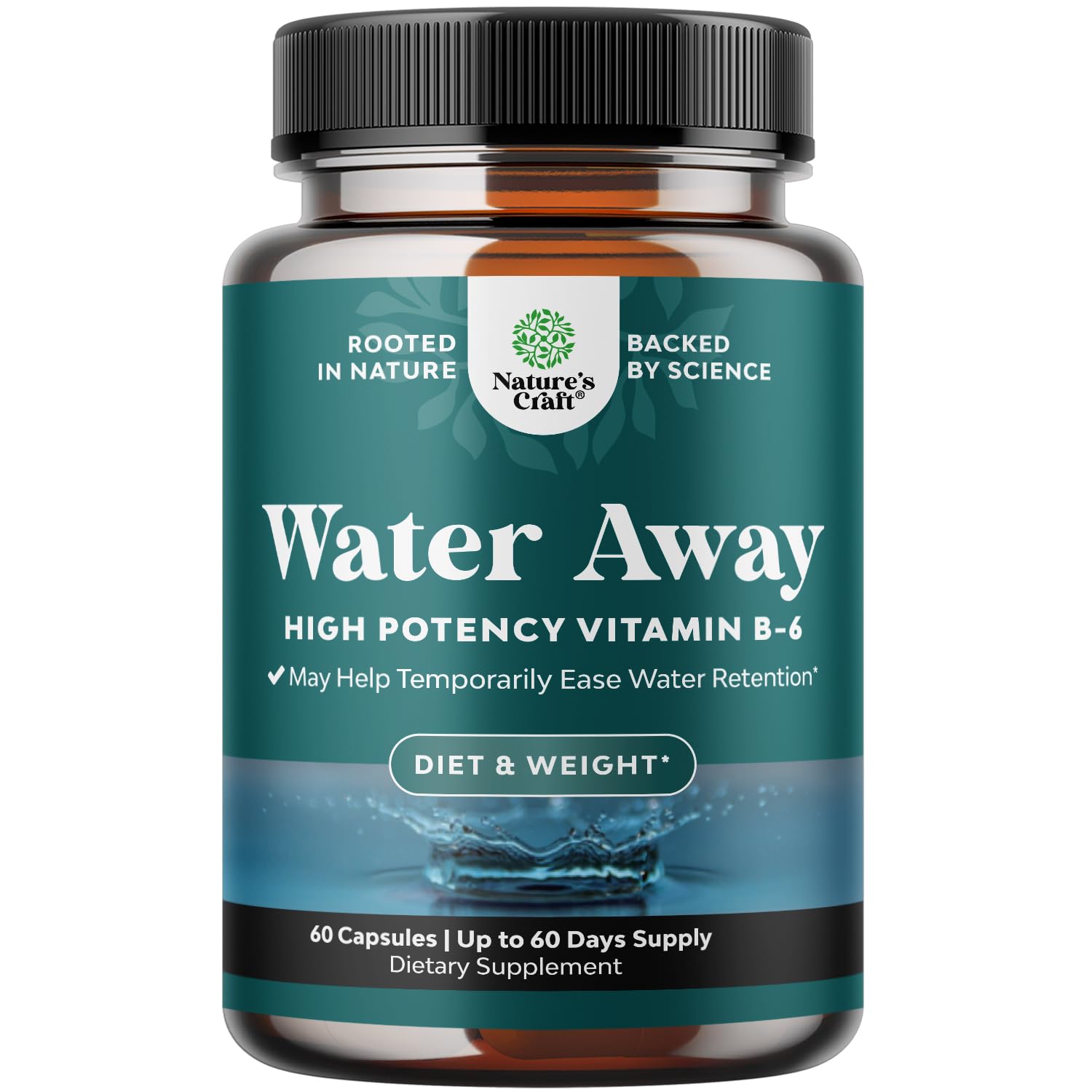 Natures Craft Water Away Herbal Diuretic 60 Capsules