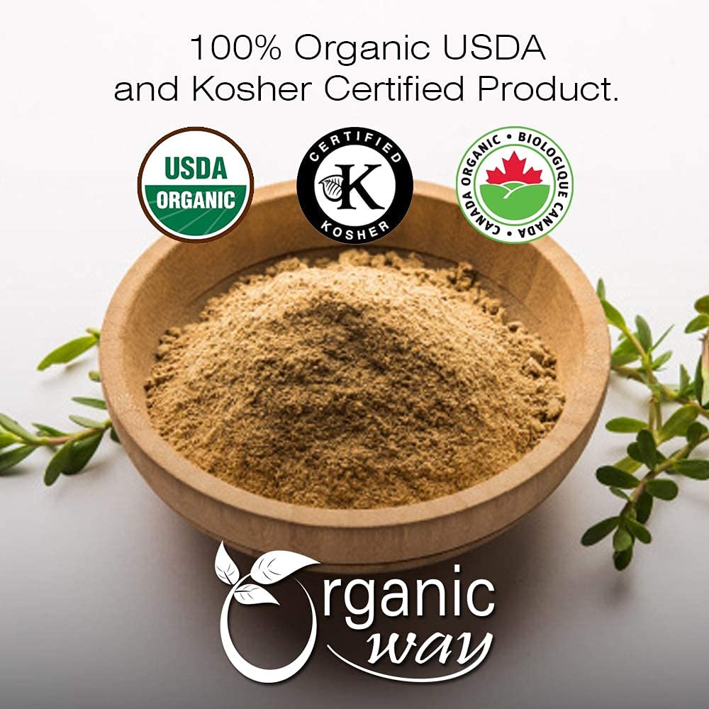 Organic Way Brahmi Leaf (Bacopa Monnieri) Powder, 16 Oz