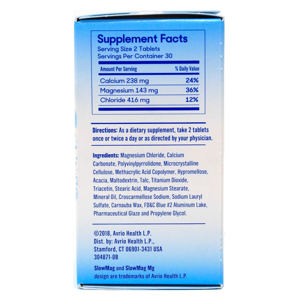 Slow Magnesium Chloride with Calcium Tablets, Enteric Coated, 60 Tablets