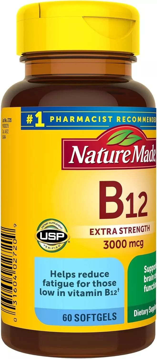 Nature Made Vitamin B-12 Softgels, 3000 mcg, 180 Softgels