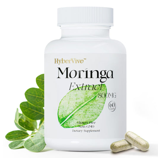 HyberVive Moringa Pure Capsules 800mg, 60 Count