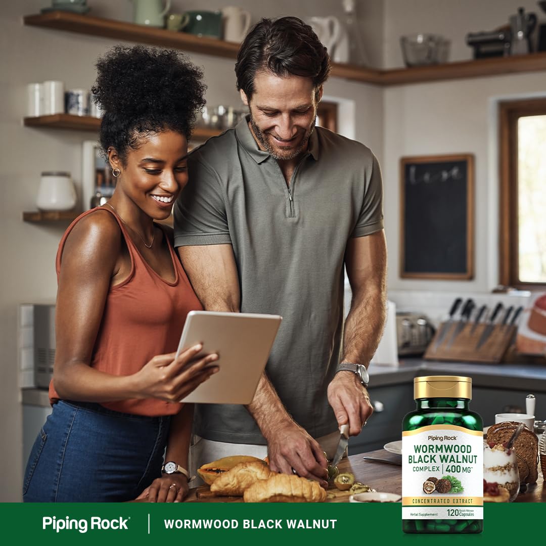 Piping Rock Wormwood Black Walnut Capsules 120 Count