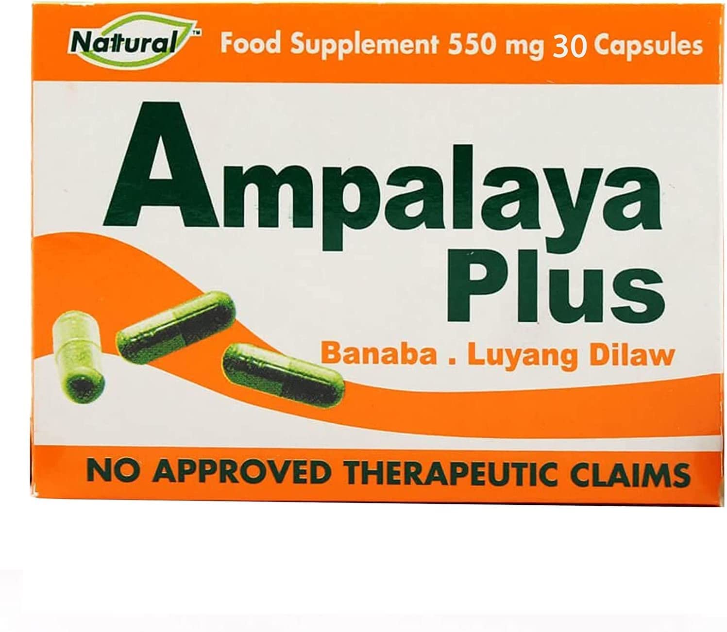 Generic Ampalaya Supplement 550mg Capsules, 30 Count