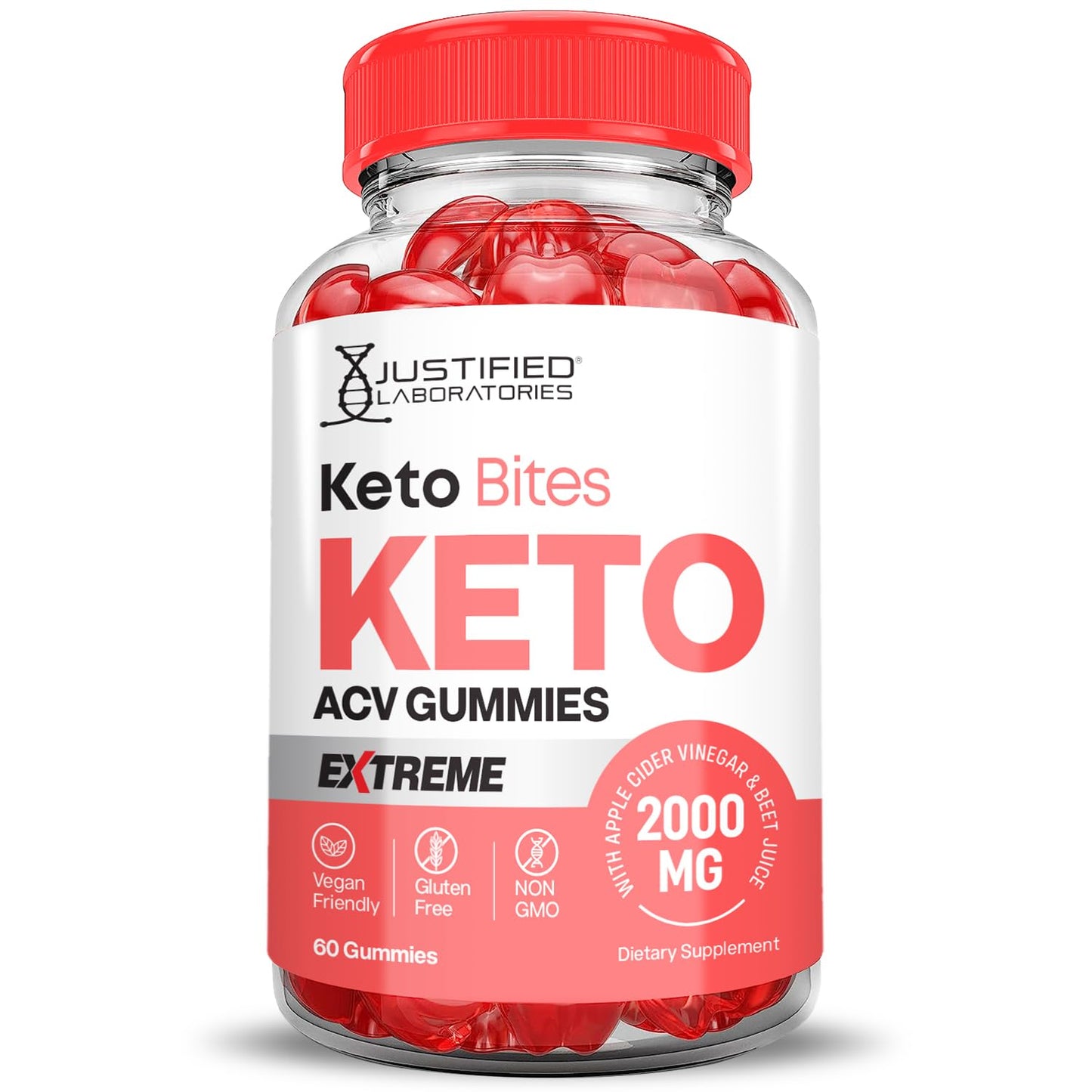 Justified Laboratories Keto Bits ACV Gummies 2000mg, 300 Gummies