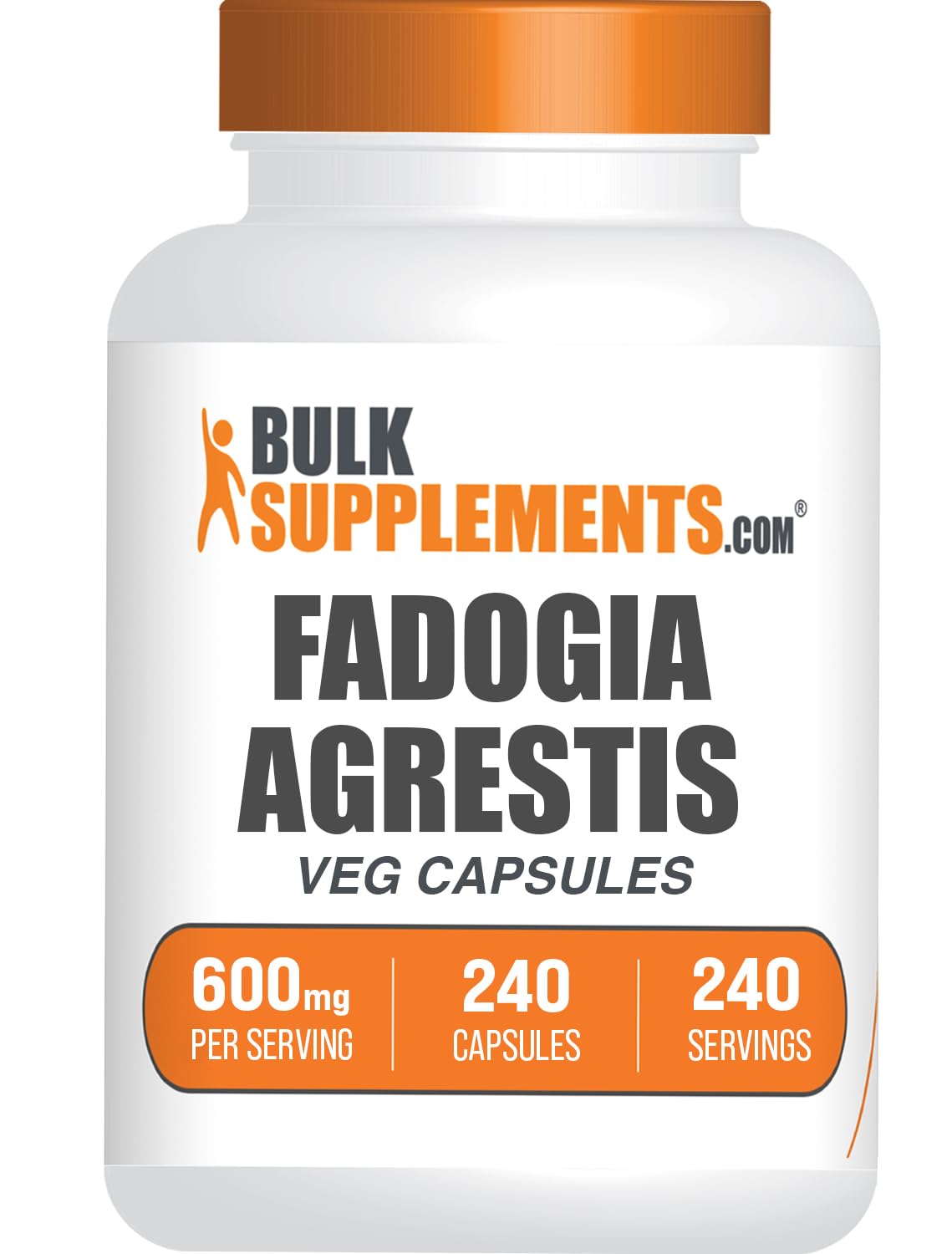 BulkSupplements Fadogia Agrestis 600mg Capsules, 240 Capsules