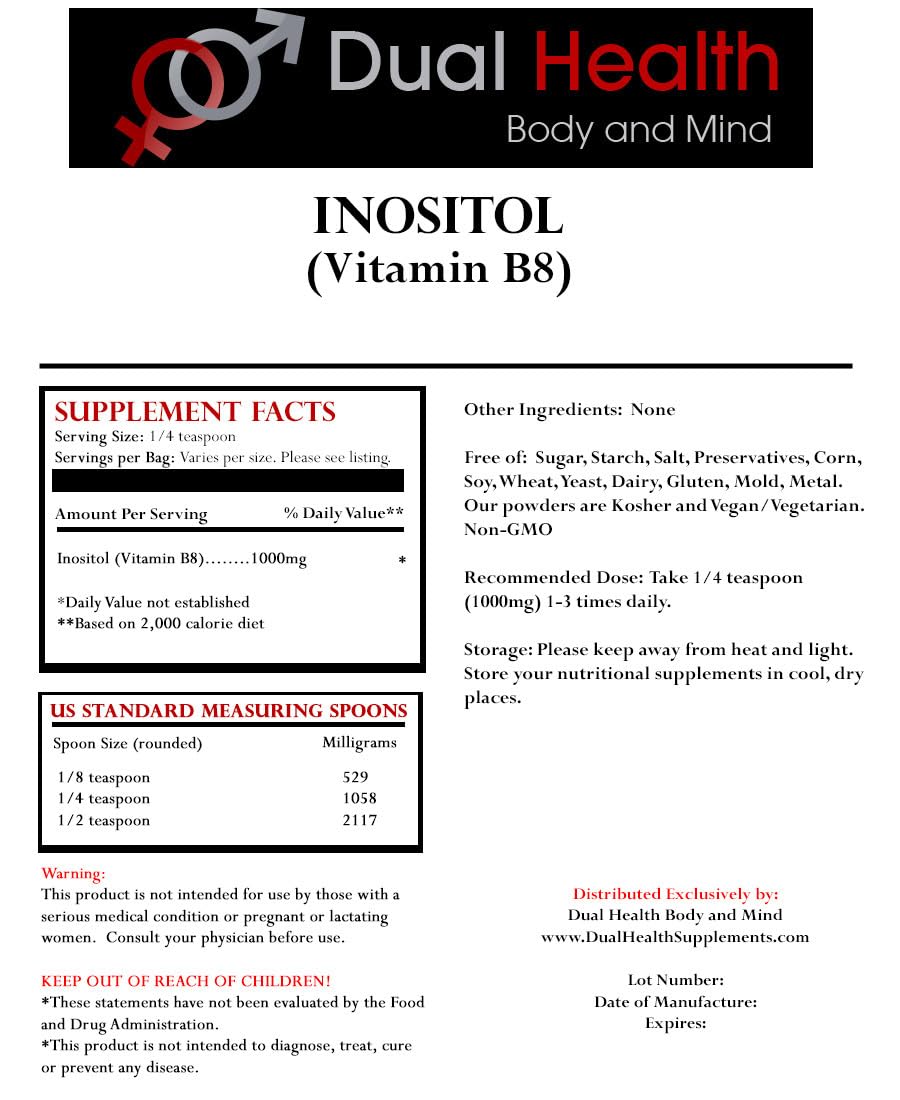 Dual Health Body & Mind Inositol Powder, 4 oz
